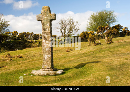 Granit in der Nähe von Cadover Brücke zu überqueren, auf Dartmoor, Devon UK Stockfoto