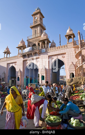 Straßenmarkt. Nagaur. Rajasthan. Indien Stockfoto