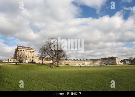 Den Royal Crescent in Bath, Somerset, England, Großbritannien Stockfoto