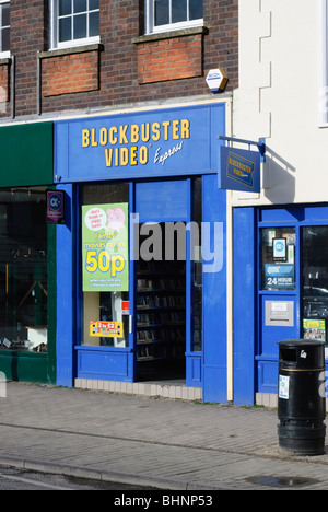 Ein Zweig der Blockbuster Video in Wantage, Oxfordshire. Stockfoto