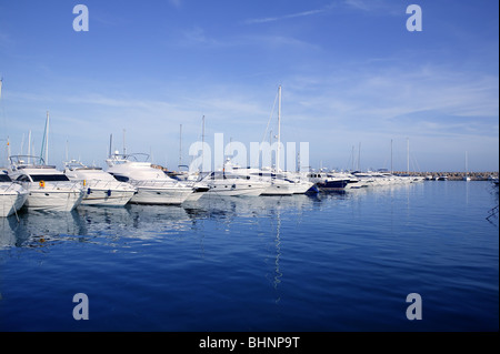 Mallorca Puerto Portals Hafen Hafen Marina Yacht in Spanien Stockfoto