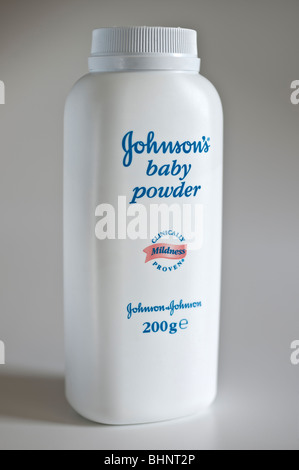 200 Gramm Container von Johnsons Babypuder Stockfoto