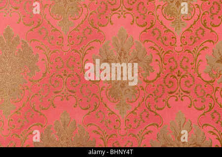 Close up Portrait of Floral gestalteten Brokat Stockfoto