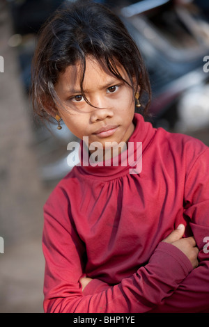 Eines der vielen Gesichter der Kinder von Kambodscha Stockfoto