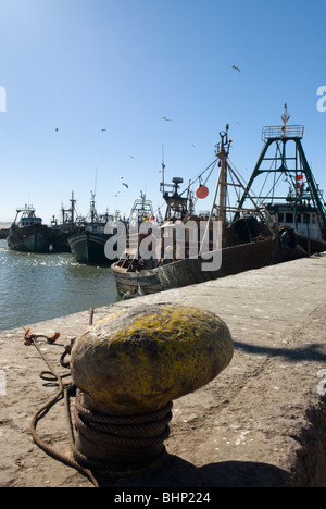 Fischereihafen, Essaouira, Marokko. Stockfoto