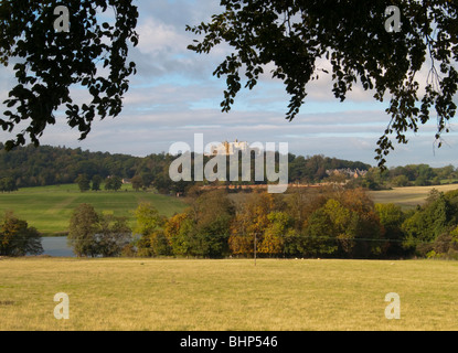 Ein Blick über die Vale Belvoir in Richtung Belvoir Castle, in der Nähe von Grantham in Leicestershire Englandd UK Stockfoto