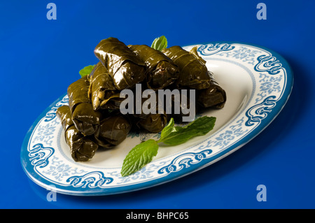 Gefüllte Weinblätter Beirut-Libanon-Nahost Stockfoto