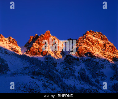 Gipfel in der Nähe von Maroon Bells Colorado USA Stockfoto