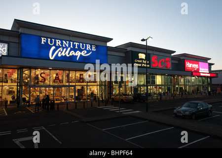 Terrasse von Einzelhandelsflächen. Stockfoto