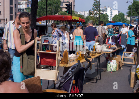 Paris, Frankreich, Menschen einkaufen Flohmärkte, auf Straße, "Cour de Vincennes" Stockfoto