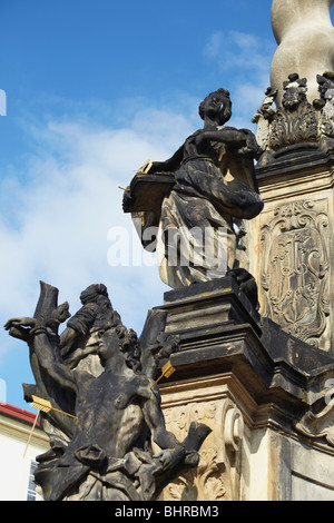 Marian Pestsäule im unteren Quadrat (Dolni Nam), Olmütz, Mähren, Tschechische Republik, Osteuropa Stockfoto