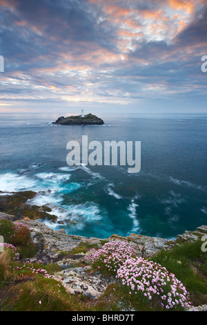 Godrevy Leuchtturm im Spätfrühling Frühsommer Stockfoto