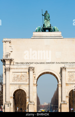 Siegestor (Siegestor), München, Bayern, Deutschland, Europa Stockfoto