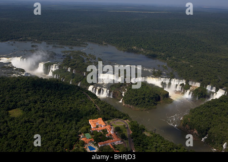 Luftaufnahme von Iguazu fällt Nationalpark Iguaçu, Parana, Brasilien, Südamerika Stockfoto