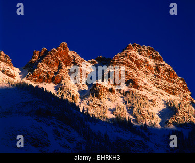 Gipfel in der Nähe von Maroon Bells Colorado USA Stockfoto