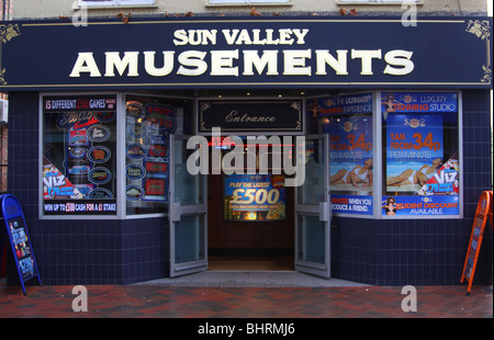 Ein Sun Valley-Spielhalle in einer Stadt, U.K. Stockfoto