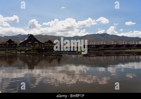 Treasure Resort am Inle-See in Myanmar Stockfoto