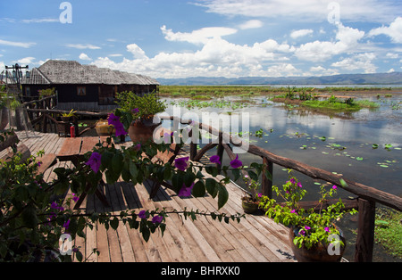 Treasure Resort am Inle-See in Myanmar Stockfoto