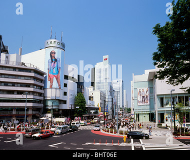 Jingumae überqueren, Shibuya, Tokyo, Japan Stockfoto