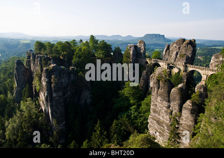 Sterben, Bastei Saechsische Schweiz, Elbsandsteingebirge, Sachsen, Deutschland | Bastei, Sächsische Schweiz, Sachsen, Deutschland Stockfoto