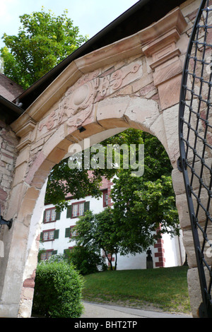 Tor, Schloss Wilhelmsburg, Schmalkalden, Thüringen, Deutschland | Schloss Wilhelmsburg, Schmalkalden, Thüringen, Deutschland Stockfoto