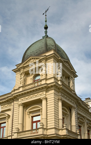 Jugendstil-Gebäude in der Piotrkowska-Straße in Łódź, Łódzkie, Polen Stockfoto