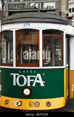 Lissaboner Tram Nr. 28 Portugal Stockfoto