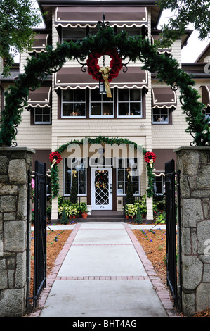 Eingang zu den Fensterflügel in Ormond Beach, Florida, früher das Haus des John D Rockefeller, Sr. Stockfoto