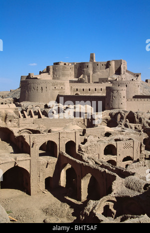 Übersicht der zerstörten Zitadelle von Arg-e-Bam im Iran Stockfoto