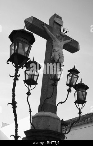 Cristo de Los Faroles, la Plaza de Los Capuchinos, Córdoba, Spanien. Stockfoto