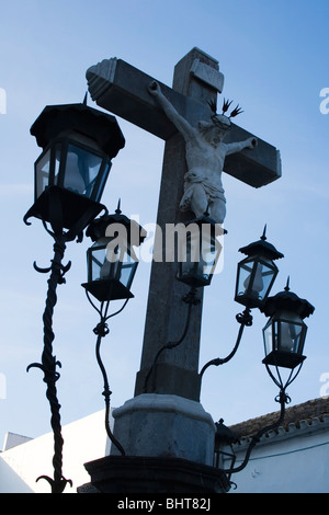 Cristo de Los Faroles, la Plaza de Los Capuchinos, Córdoba, Spanien. Stockfoto