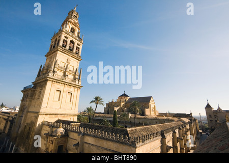 Córdoba, Spanien. Alminar Turm von La Mezquita die große Moschee Stockfoto