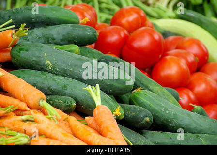 Gemüsemarkt - Marktstand Gemüse 01 Stockfoto