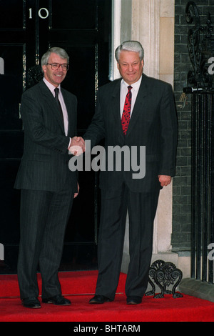 JOHN MAJOR & BORIS YELTSIN PM von GB & Präsident von Russland 12. November 1992 LONDON Stockfoto