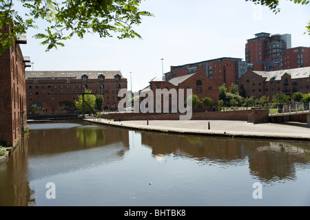 Castlefield Kanal-Becken und Urban Heritage Park in Manchester Stockfoto