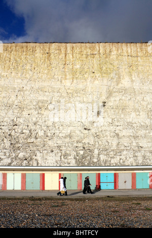 Die Undercliff Wanderung zwischen Rottingdean und Saltdean East Sussex, England, UK. Stockfoto