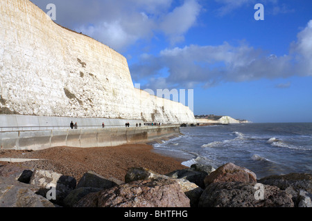 Die Undercliff Wanderung zwischen Rottingdean und Saltdean East Sussex, England, UK. Stockfoto