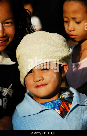 Karen Flüchtlingskinder, Umpium Flüchtlingslager (thai-burmesischen Grenze), südlich von Mae Sot, Provinz Tak, Nord-thailand Stockfoto