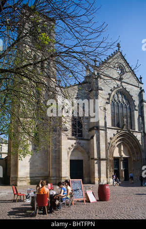 Cafe, Place Saint-Pierre, Bordeaux, Gironde, Aquitanien, Frankreich Stockfoto