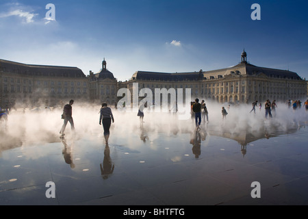 Place De La Bourse, Bordeaux, Gironde, Aquitanien, Frankreich Stockfoto