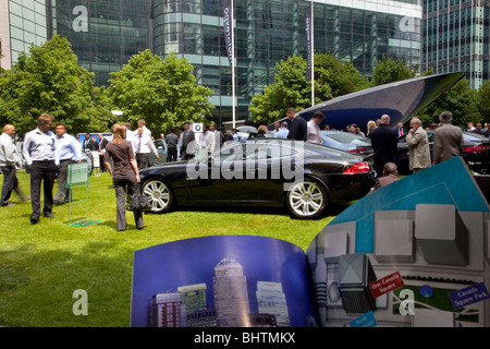 Motorexpo bei Canary Wharf London UK Jaguar XK Stockfoto