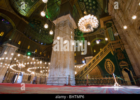 Mohamed Ali Mosque innen in der Saladin-Zitadelle von Kairo, Ägypten. Stockfoto