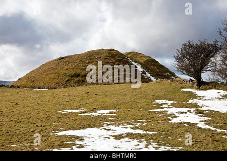 Tomen Y Mur, die Website von einem Roman Fort, in der Nähe von Trawsfynydd, in Wales. Stockfoto