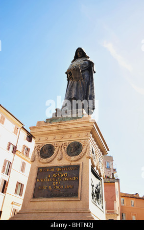 Giordano Bruno-Statue in Piazza Campo de Fiori Rom Stockfoto