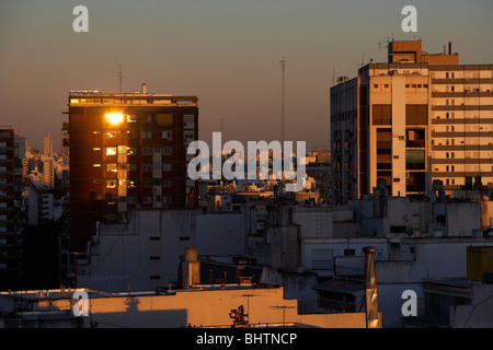 Dächer in den Abend Buenos Aires Argentinien Stockfoto