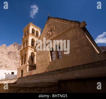 Kirche von der Verklärung Glockenturm der St. Catherine Monastery in der Sinai-Halbinsel, St. Katherine, Ägypten. Stockfoto