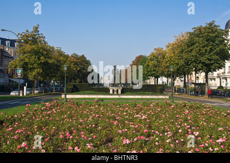 Cinquantenaire Arcade, Blick von der quadratischen Montgomery, Brüssel, Brabant, Belgien Stockfoto