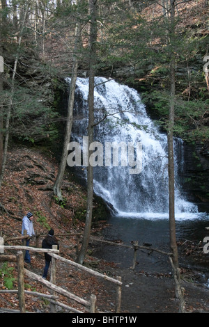 Bridal Veil Falls in die Delaware Water Gap National Recreation Area von Ost-Pennsylvania Stockfoto