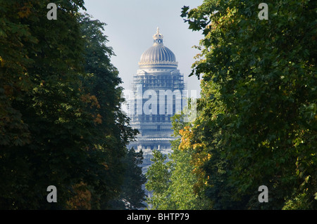 Justizpalast (Palais de Justice) angesehen, der Parc de Bruxelles, Brüssel, Brabant, Belgien Stockfoto