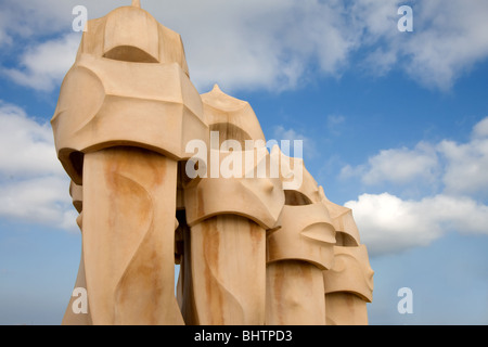 Antoni Gaudis La Pedrera, Barcelona, Spanien Stockfoto